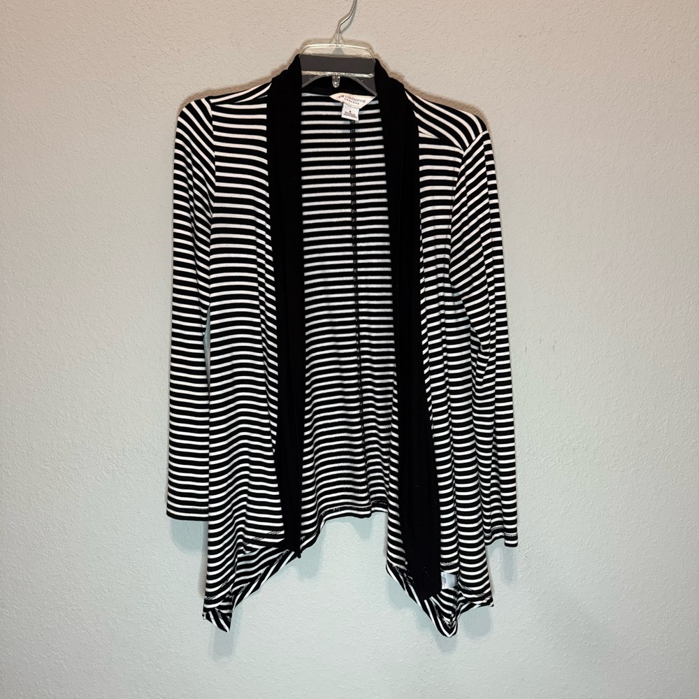 Liz Claiborne Weekend Cardigan Black and White Size S